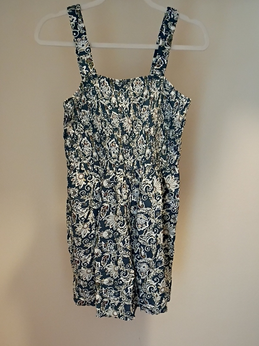Dokotoo Women's Summer Casual Smocked Rompers Square Neck Sleeveless Loose Short